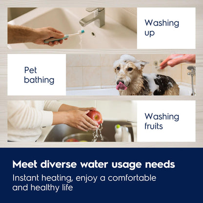 Electrolux 8-gallon electric heater, point-of-use, quick hot water, 110–120V.