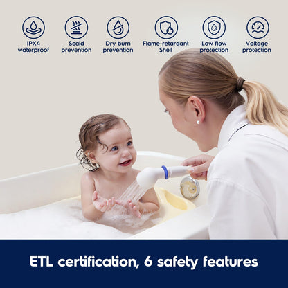 Electrolux 11kW tankless heater, WiFi, 2.6 GPM, smart indoor hot water system.
